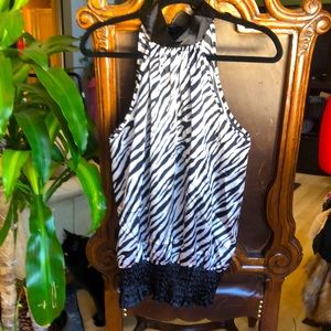 The Clothing Company Zebra Silk Top